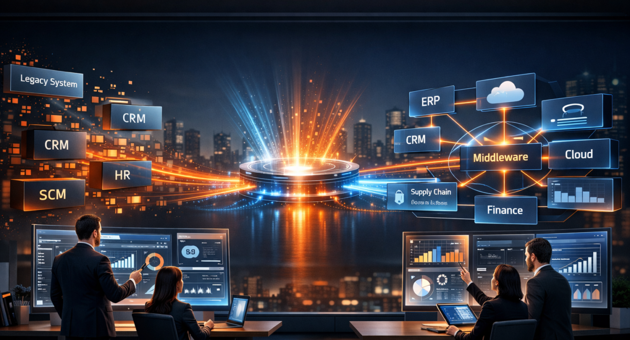 Enterprise applications and middleware streamlining business operations