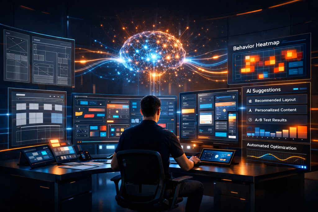 AI-augmented design system generating adaptive user interfaces
