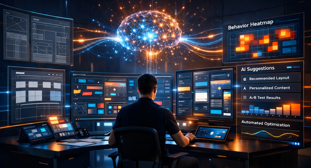 AI-augmented design system generating adaptive user interfaces